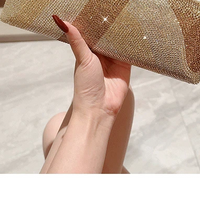 Women Clutch Glitter Sequins Evening Party Handbags Portable Gold Color Diamond Wedding Clutches Purse New Chain Shoulder Bags