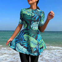 Floral Modest Burkini Femmes Women Muslim Swimwear Burkini Islamic Swimsuit