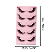 5 Pairs Cat Eye Lashes Faux Mink Eyelashes Natural long Manga Lashes Winged End Eye Elongated Eyelashes Fake Lashes Makeup Natalia Home Fashion    Natalia Home Fashion