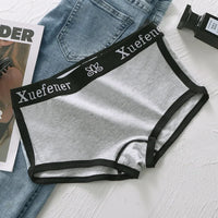 Pure Cotton Letter Print Underpants Sports Fitness Briefs Women's Underwear Cotton Comfortable Panties Hip-Up Female Lingerie