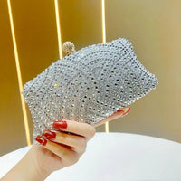 Women's Bags Women's Shiny Rhinestone Dinner Bags Can Be Matched With Dress Clutch Bags Fashion Temperament Elegant Clutch Bag
