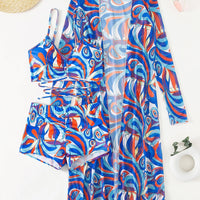 Sexy Print Bikini Women High Waist Swimsuit Cover Up Swimwear Female Lady Bathing Suit Swimming Summer Beachwear