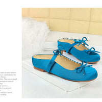Ladies Slippers Bowknot Silks Satins Women Shoes Round Head Women Sandals Summer Shoes Women Slippers