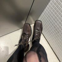 Women's ballet flats Fashion Korean ballet style lace-up retro casual shoes Comfortable lightweight ballet sneakers