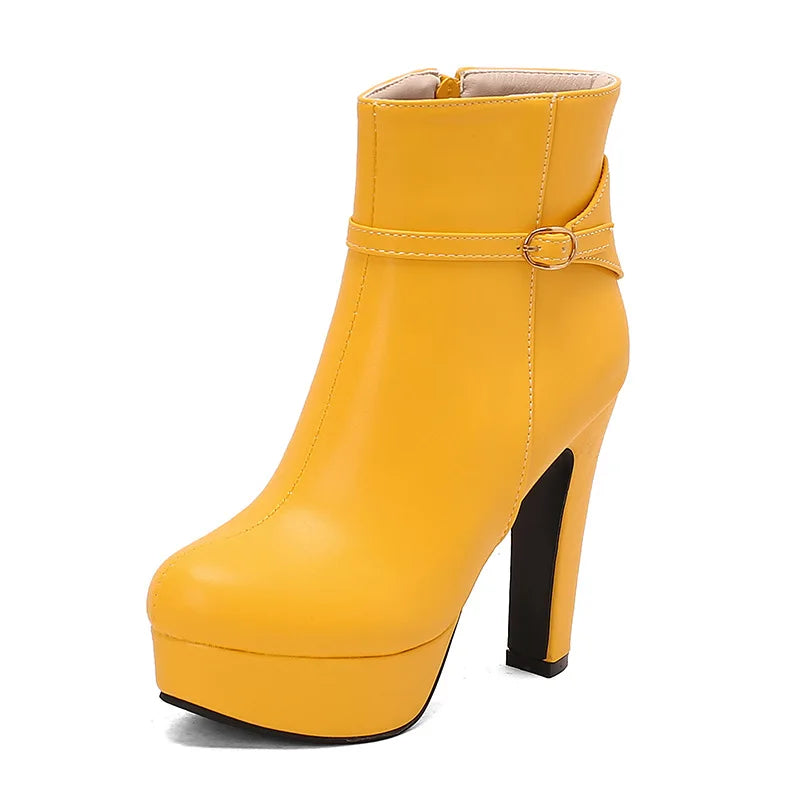 Knight Women's Boots Zip Low Tube Thick Heel Chunky High Heel Fashion Boots s Women's Shoes - Natalia Home Fashion