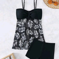 Short Dress Tankini With Shorts Swimsuit Women Swimwear Female Padded Printed Bathing Swim Suit Swimming Beachwear Summer