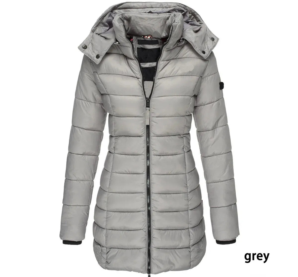 Women's Winter Cotton Jacket Slim Fit down Cotton Coat Warm Outerwear Long Sleeve Fashionable Middle Length - Natalia Home Fashion