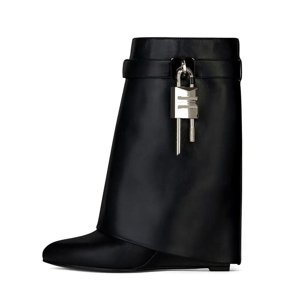 High Heel Zipper Short Boots Women round Head Ultra Thin Rubber Outsole Fashionable Solid Color Uppers - Natalia Home Fashion
