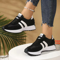 Retro Platform Women's Sneakers Summer Casual Patchwork Leather Sneakers Women's Outdoor Casual Comfort Shoes