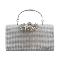 Diamond Encrusted Dinner Bag And Clutch, Square Hard Box Fully Lined With Diamonds.