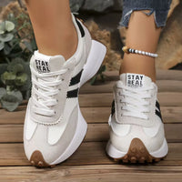 Retro Platform Women's Sneakers Summer Casual Patchwork Leather Sneakers Women's Outdoor Casual Comfort Shoes