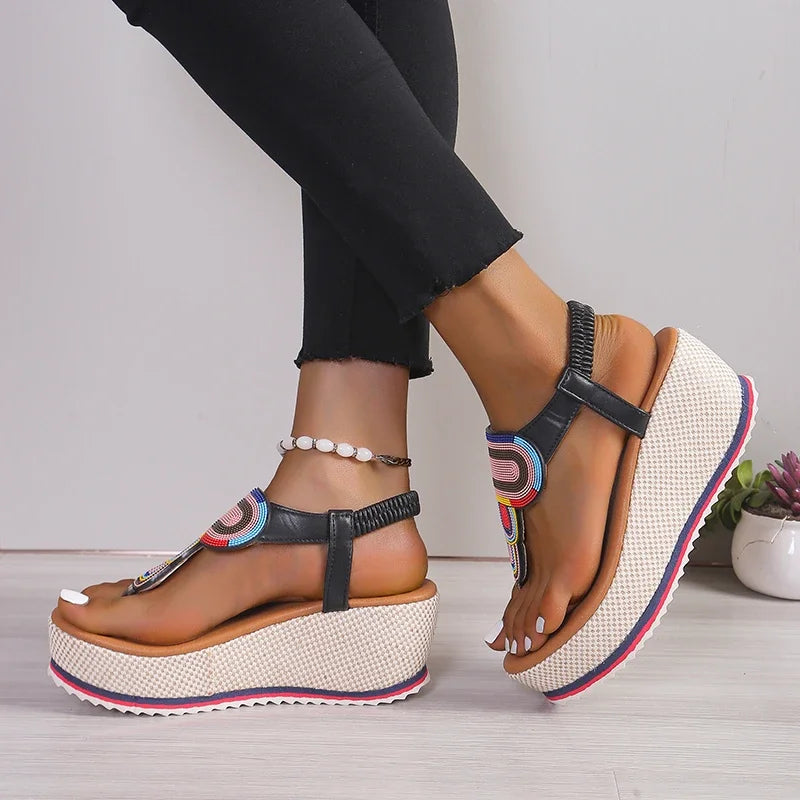 Women Sandal Fashion Shoes for Women Open Toe Wedges Sandals Women Luxury Designer Platform Sandals - Natalia Home Fashion