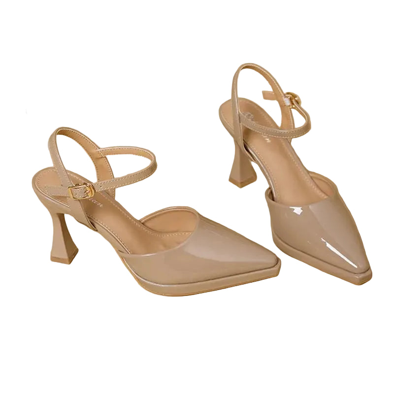 High Heels Sandals Women Fashion Solid Color Heels Sandals Pointed Toe Stiletto Ladies Commuting Single Shoes