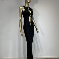 Sexy Cross-Border Dress with Hole Party Gown Wraparound Skirt Women's Fashion Clothing Dress