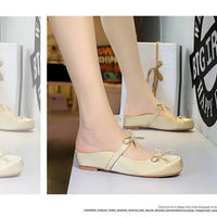 Ladies Slippers Bowknot Silks Satins Women Shoes Round Head Women Sandals Summer Shoes Women Slippers