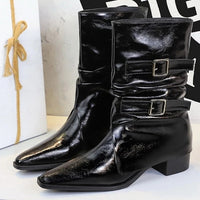 Pointed Fashion Women's Boots Retro Style Thick Heel Low Heel Medium Tube Women's Boots