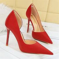 Women High Heels Blue Pumps Lady Wedding Evening Party Purple Peach Heels Silk Satin Nightclub Prom Dress Shoes