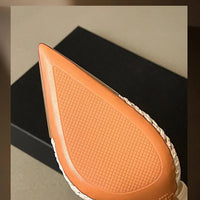 Elegant Hollow Out Woven Stiletto Sandals Women Pointed Toe Metal Straps High Heels