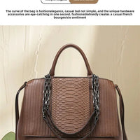 Fashionable Crocodile Pattern Tote Bag Women's Large Capacity Handbag High-End Feel Shoulder Bag Cross-Border New Model