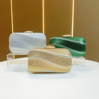 Luxury Rhinestone Clutch Bag for Women Elegant Evening Purse Fashion Crystal-Encrusted Handbag Party Shoulder Bags