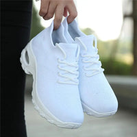 Lightweight Elastic Casual Women's Shoes Increased Height Slip-On Shake Shoes Breathable Comfortable