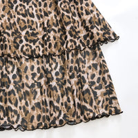 3pcs Muslim Burkini Modest swimsuit Black Long Sleeved Ladies Swimwear with Long Leopard Printed Dress beach swimsuit