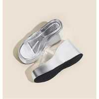 Thick Heel Platform Sandals Women's Summer Casual round Head PVC Material Beach Slippers Transparent Strap Casual Slip-On Shoes