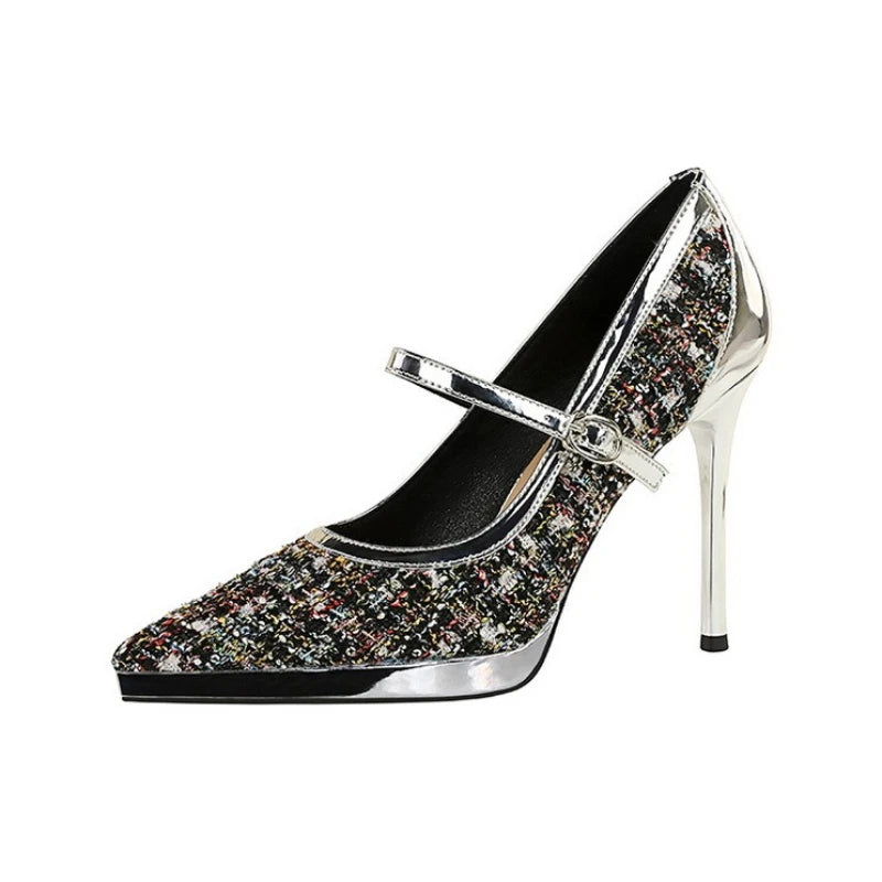 French Style Pointed Sexy High Heels for Women Thin Heels and Shallow Mouth Single Shoes