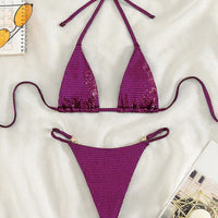 Sexy Extreme Mini Micro Thong Bikini Diamond Bikinis Female Swimsuit Women Swimwear Two-pieces Bikini Set Bathing Suit Swim