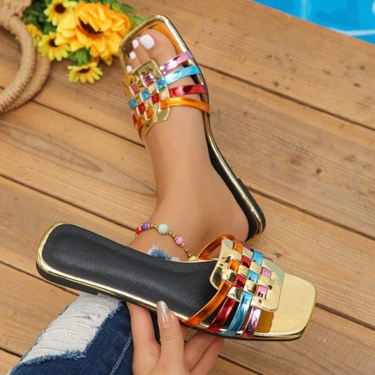 Women Summer Slides Women Flat Slippers Luxury Sandal Designer Shoes Ladies Outdoor Beach