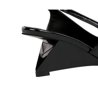 Spring Candy Fashion Pointed Toe Women Pumps Sling back Wedges High Heels Party Prom Mules Shoes