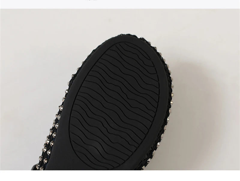 Luxury Shinny Diamond Women Mules Slippers Summer Shoes Crystal Footwear Rhinestones Slip On Brand Mary Jane Sandals Mesh Clogs