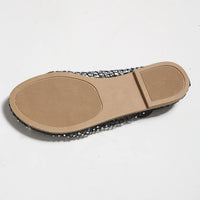Women's Round Toe Flat Bottom Sandals Hollow Short Boots Water Diamond Sexy Flats Bottom Shoes Luxury Shoes Women
