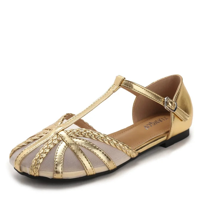 Designer Roman Flats Sandals Women Summer New Gladiator Low Heel Women Sandals