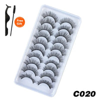 DEVOSERVICE Lashes 6/10pairs Natural Short False Eyelashes 3D Mink Lashes Extensions False Eyelashes Faux Cils Makeup Wholesale Natalia Home Fashion   C020-10Pairs-CHINA Natalia Home Fashion
