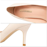 Sexy Women's Stiletto High Heels Shallow Mouth Pointed Toe Metal Buckle Party Single Shoes