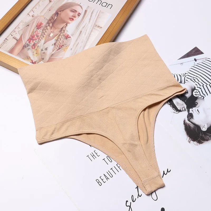 High Waist Trainer Women Tummy Slimming Control Panties Body Shaper Butt Lifter Thong Panty Shapewear Underwear Plus Size S/3XL