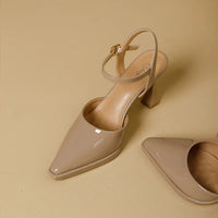 High Heels Sandals Women Fashion Solid Color Heels Sandals Pointed Toe Stiletto Ladies Commuting Single Shoes