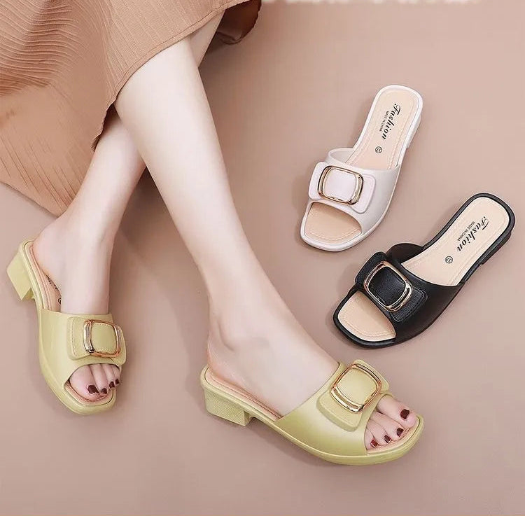 Women's Versatile Sandals - Fashion Thick Sole Flip Flops, Non-Slip Durable Outdoor Slides for Beach/Street Wear - Natalia Home Fashion