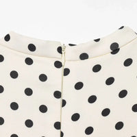 Polka Dot Mini Dresses For Women Casual Short Sleeve Lace Up Collar Dress Sexy Lady Club Party Woman Evening Dress