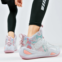 Professional Basketball Shoes Women Anti Slip Cushioning Wear Resistant Breathable Sneakers Outdoor Training Teen Athletic Shoes