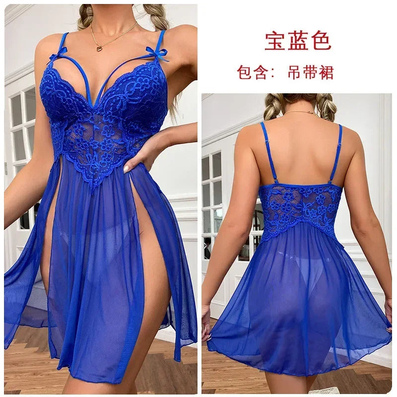 Nightgown Sleepwear Women's Clothing Home wear Suspenders Lace Sexy Comfortable Casual Embroidery Fashion Breathable Loose Fit