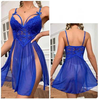 Nightgown Sleepwear Women's Clothing Home wear Suspenders Lace Sexy Comfortable Casual Embroidery Fashion Breathable Loose Fit - Natalia Home Fashion