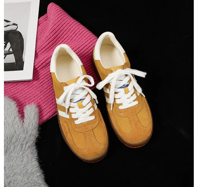 Women Tennis Sneakers Flats Ladies Fashion Lace-up Vulcanized Shoes Spring Autumn Woman Outdoor Trainers Footwear
