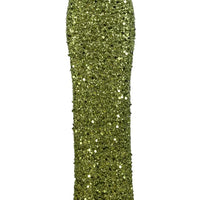 Trendix Party Green Shiny Skirts For Women High Waist Fashion Sequin Patchwork Long Skirts Femme 2024 New Trendy Skirt Clubwear Natalia Home Fashion    Natalia Home Fashion