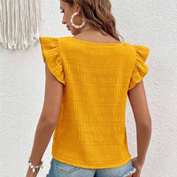 Casual Blouses For Women Fashion Shirts Elegant Sweet Loose Ruffles Sleeve Female Tops