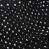 Polka Dot Print Tops Women Halter Low-Neck Bandage Ruffles Backless Sleeveless Skinny Fashion Street Versatile Vest