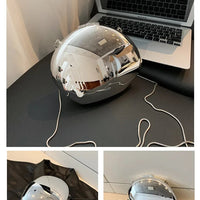 Acrylic Dinner Clutch Bag Women's Shoulder Crossbody Bag Fashionable Egg-Shaped Handbag Street Trend Lock Buckle Closure