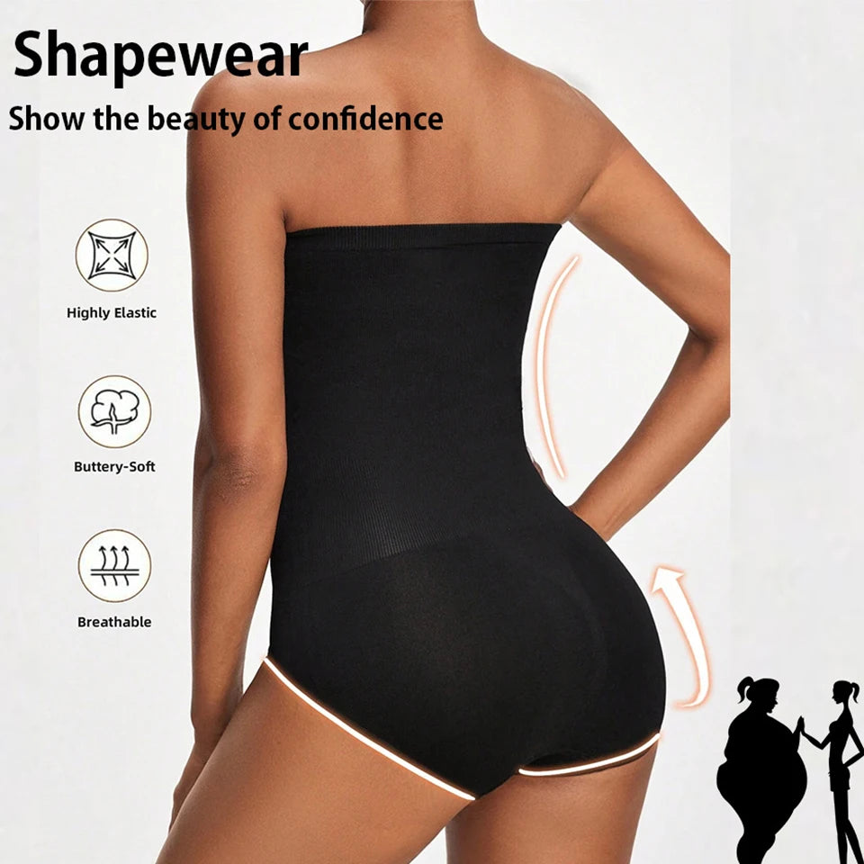 Strapless Short Bodysuit for Women Tummy Control Shapewear Seamless Sculpt Body Shaper with Removable Straps