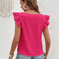 Casual Blouses For Women Fashion Shirts Elegant Sweet Loose Ruffles Sleeve Female Tops